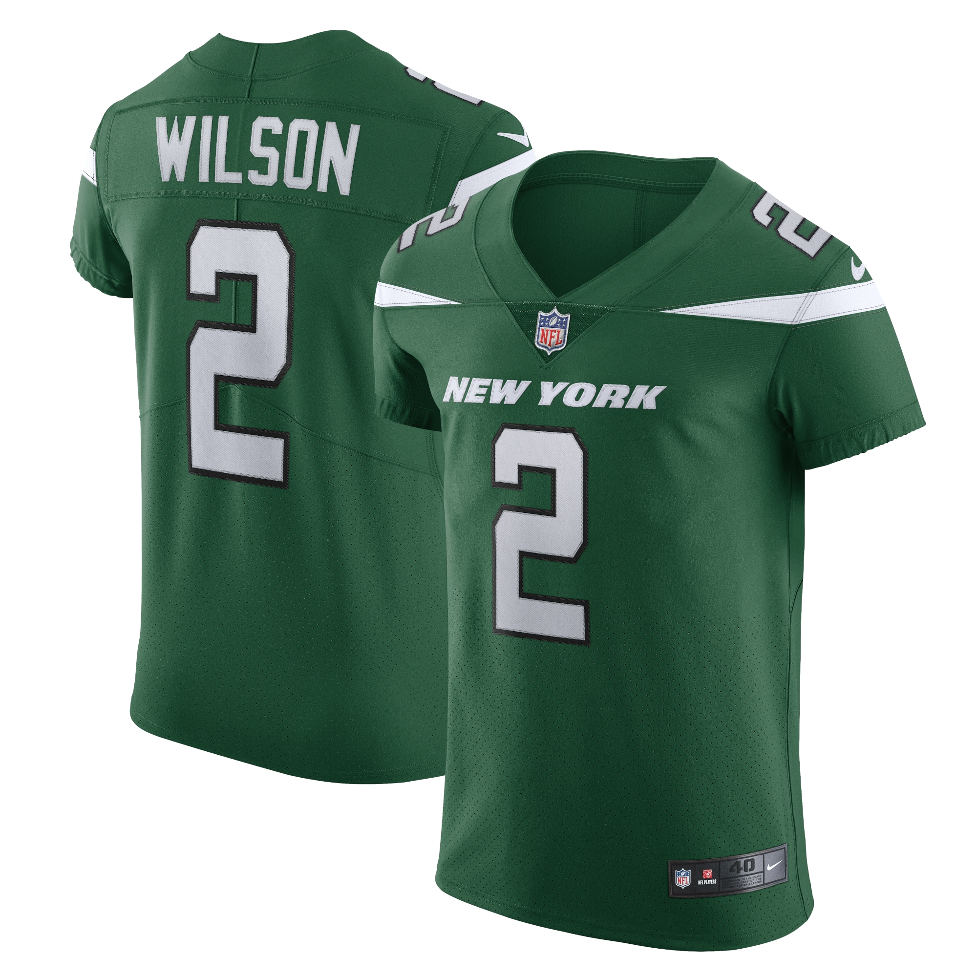 Men's New York Jets Zach Wilson Nike Gotham Green Game Jersey