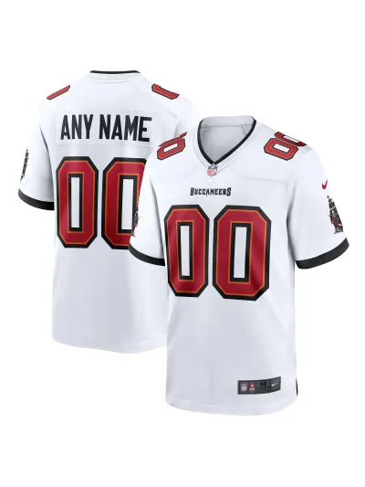 Men's Nike Tampa Bay Buccaneers White Custom Game Jersey 01