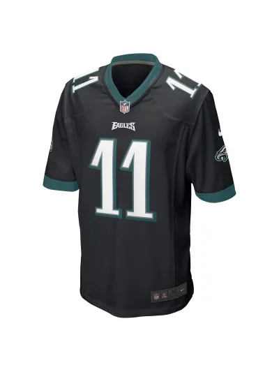 Men's Philadelphia Eagles AJ Brown Nike Black Game Jersey 02