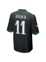 Men's Philadelphia Eagles AJ Brown Nike Black Game Jersey