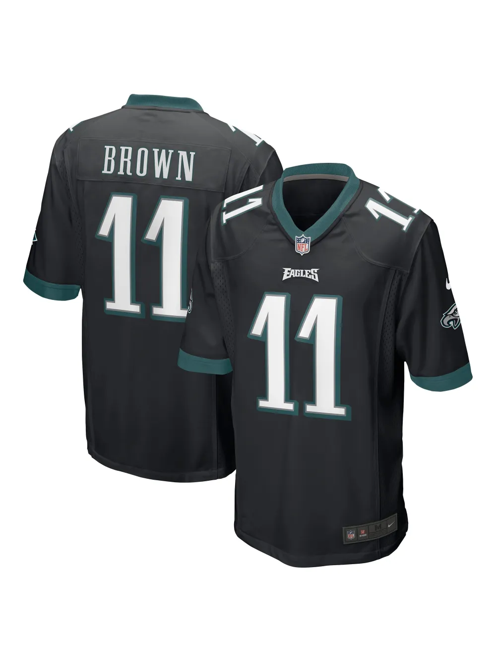 Men's Philadelphia Eagles AJ Brown Nike Black Game Jersey