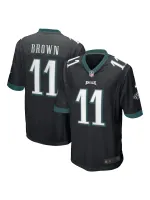Men's Philadelphia Eagles AJ Brown Nike Black Game Jersey