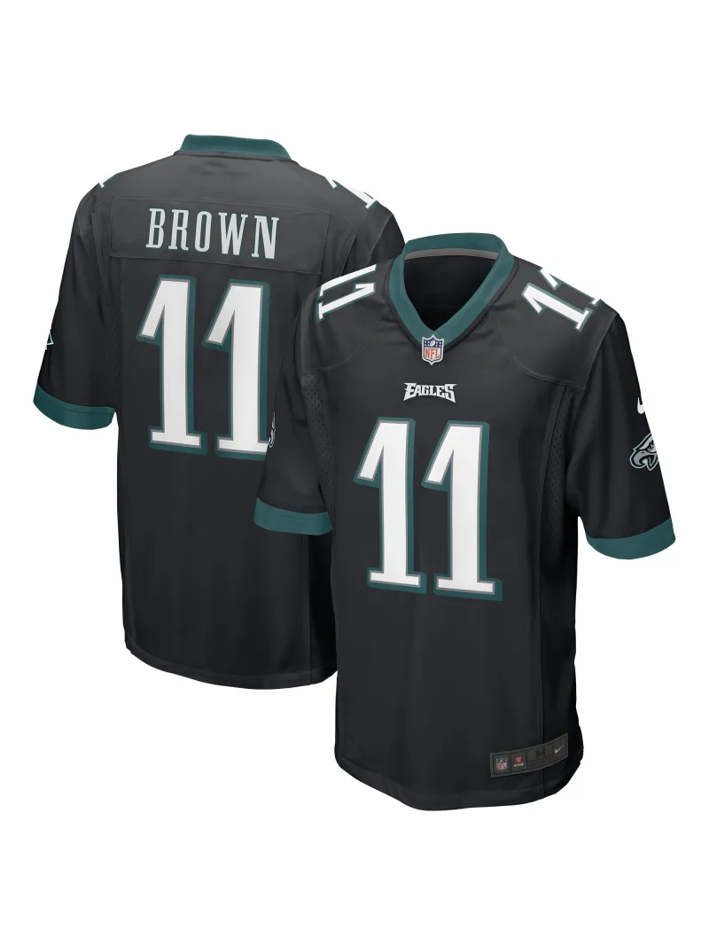 Men's Philadelphia Eagles AJ Brown Nike Black Game Jersey
