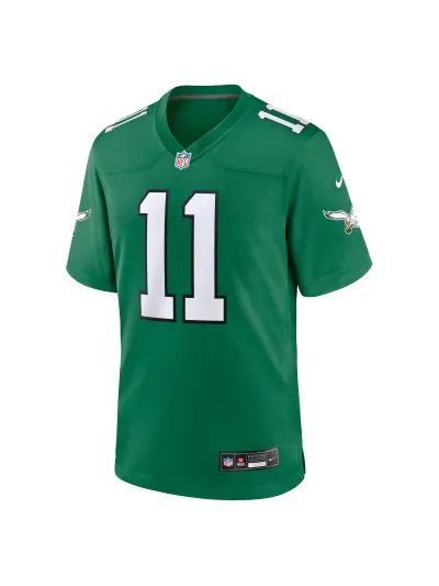 Men's Philadelphia Eagles AJ Brown Nike Kelly Green Reserve Jersey 02