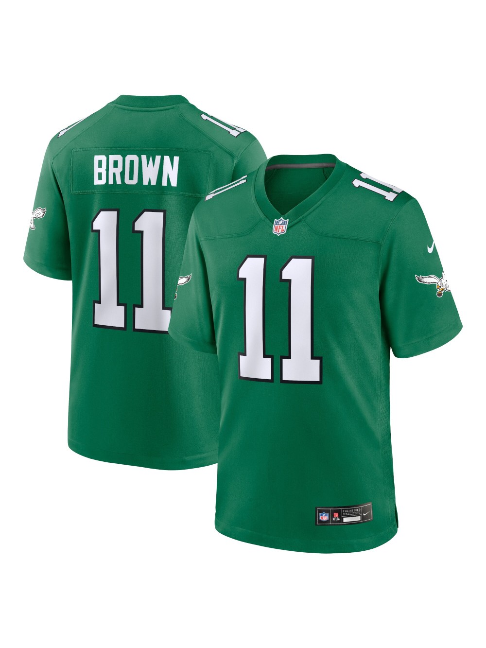 Men's Philadelphia Eagles AJ Brown Nike Kelly Green Reserve Jersey