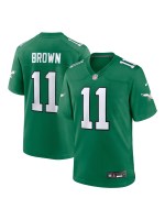 Men's Philadelphia Eagles AJ Brown Nike Kelly Green Reserve Jersey
