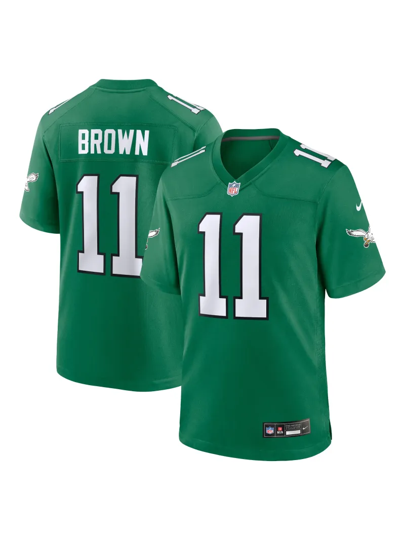 Men's Philadelphia Eagles AJ Brown Nike Kelly Green Reserve Jersey