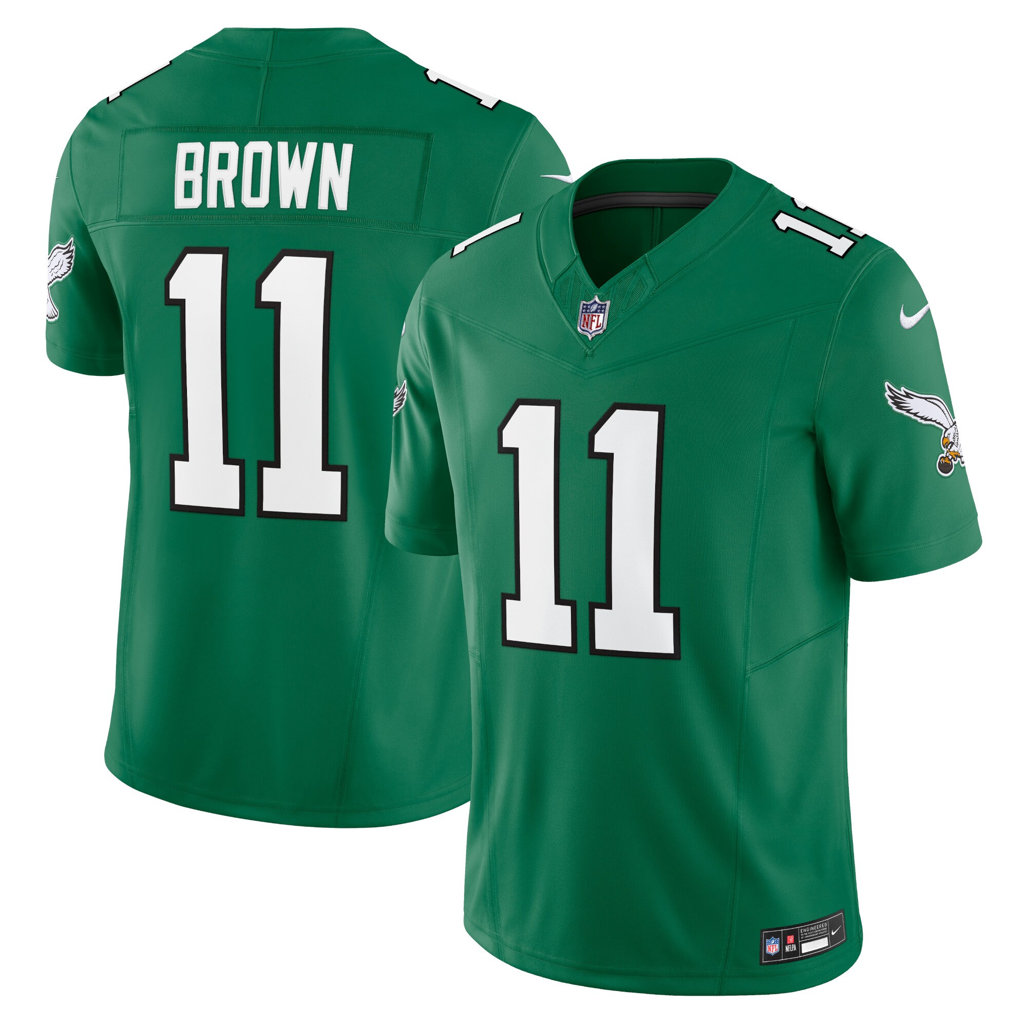 Men's Philadelphia Eagles AJ Brown Nike Kelly Green Vapor FUSE Limited Jersey