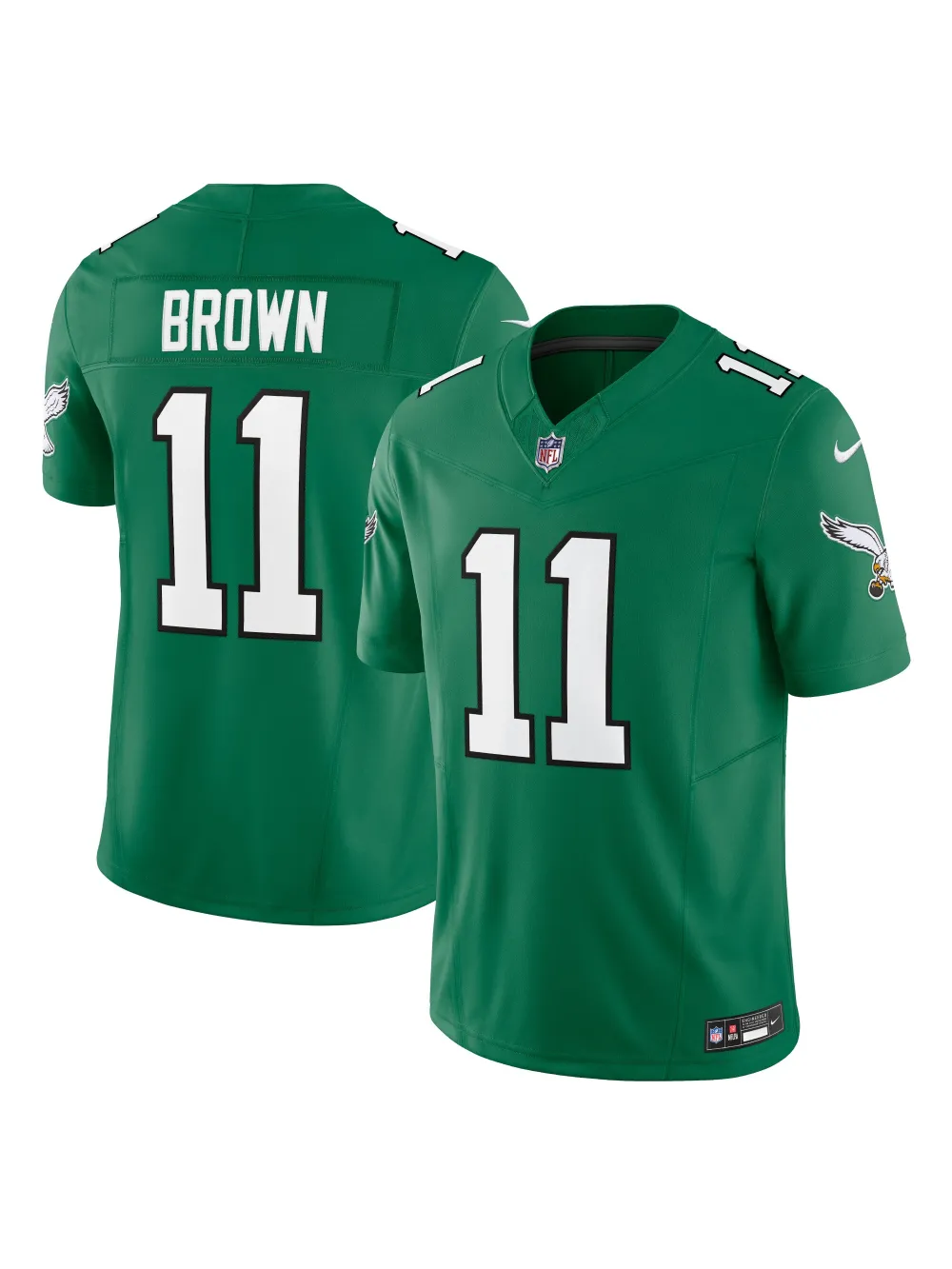 Men's Philadelphia Eagles AJ Brown Nike Kelly Green Vapor FUSE Limited Jersey
