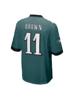 Men's Philadelphia Eagles AJ Brown Nike Midnight Green Players Game Jersey