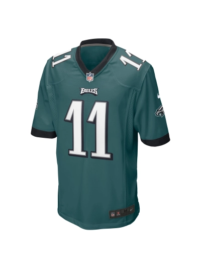 Men's Philadelphia Eagles AJ Brown Nike Midnight Green Players Game Jersey 02