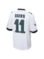 Men's Philadelphia Eagles AJ Brown Nike White Game Jersey