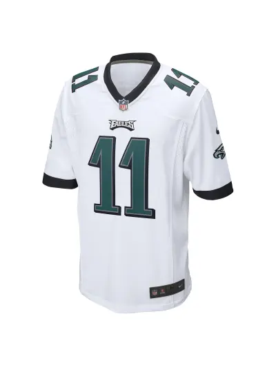 Men's Philadelphia Eagles AJ Brown Nike White Game Jersey 02