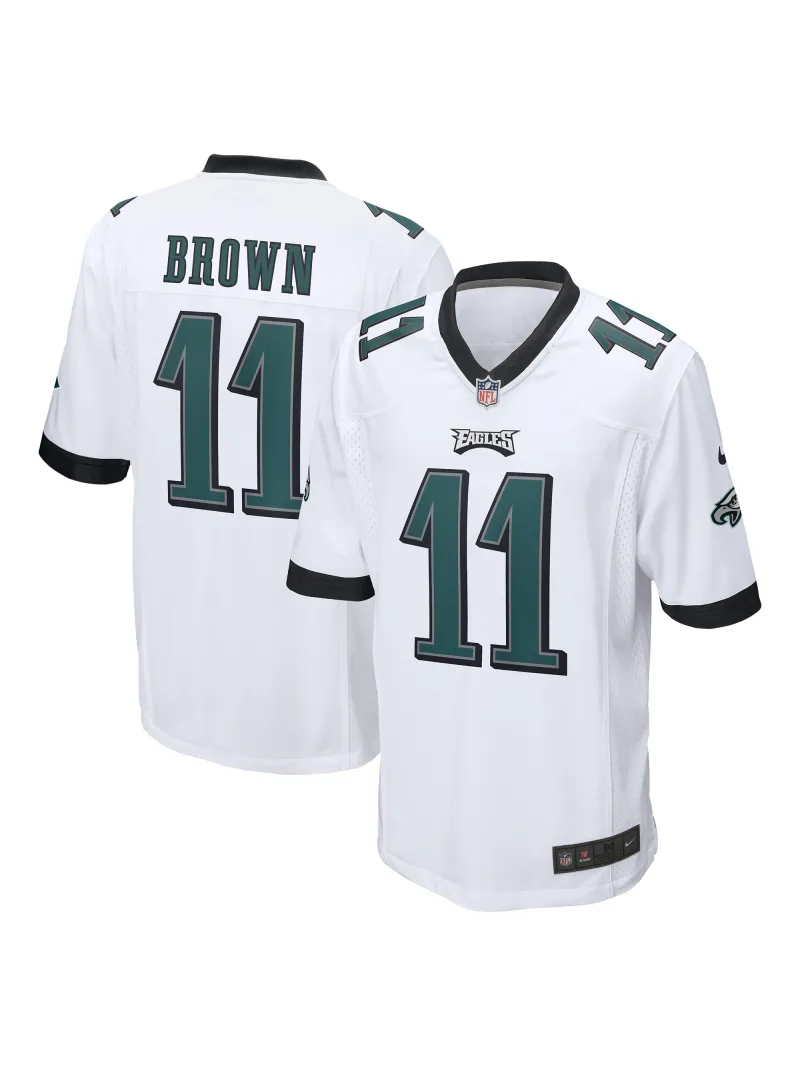 Men's Philadelphia Eagles AJ Brown Nike White Game Jersey