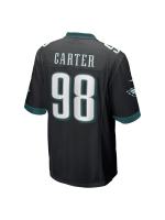 Men's Philadelphia Eagles Jalen Carter Nike Black Reserve Game Jersey