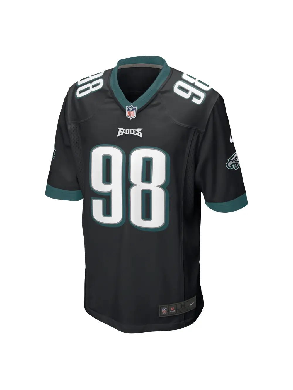 Men's Philadelphia Eagles Jalen Carter Nike Black Reserve Game Jersey