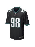 Men's Philadelphia Eagles Jalen Carter Nike Black Reserve Game Jersey