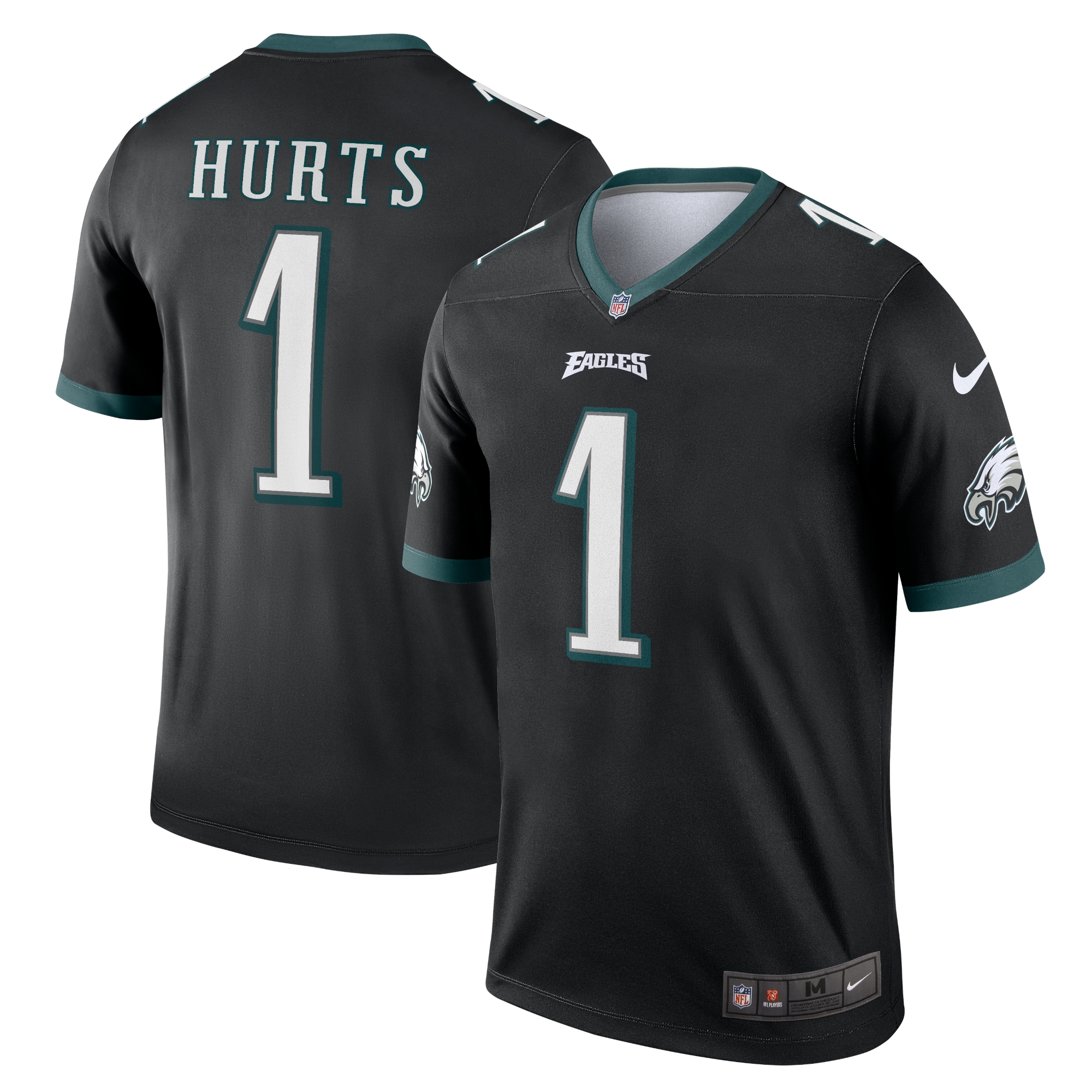 Men's Philadelphia Eagles Jalen Hurts Nike Black Legends Jersey