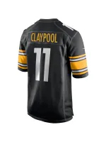 Men's Pittsburgh Steelers Chase Claypool Nike Black Game Jersey