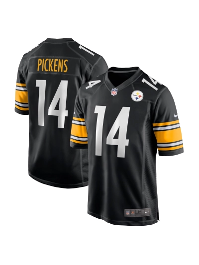 Men's Pittsburgh Steelers George Pickens Nike Black Player Jersey 01
