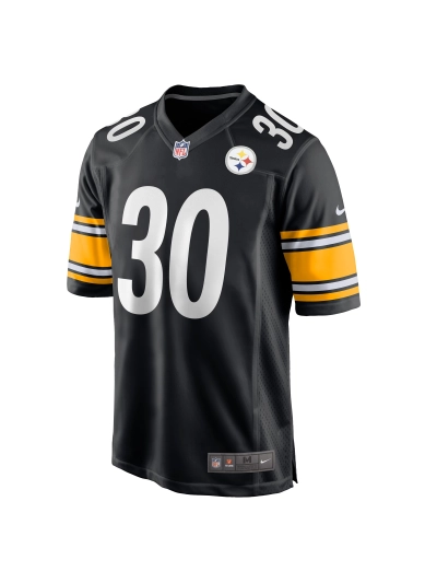Men's Pittsburgh Steelers Jaylen Warren Nike Black Player Jersey 02