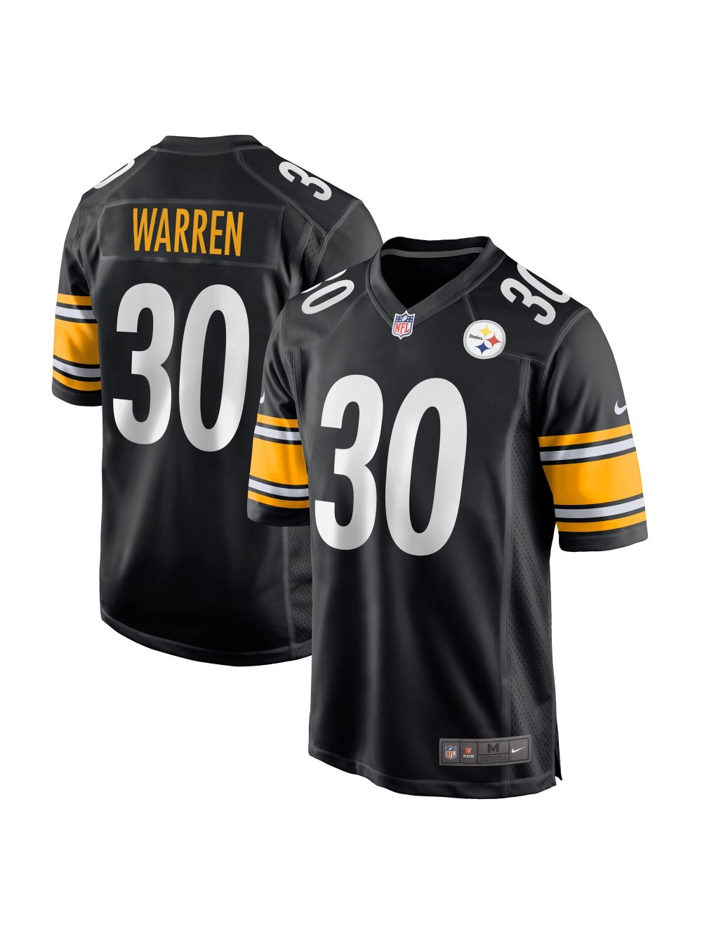 Men's Pittsburgh Steelers Jaylen Warren Nike Black Player Jersey