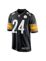 Men's Pittsburgh Steelers Joey Porter Jr. Nike Black 2023 NFL Draft Game Jersey