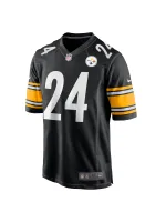 Men's Pittsburgh Steelers Joey Porter Jr. Nike Black 2023 NFL Draft Game Jersey