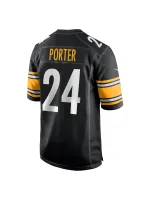 Men's Pittsburgh Steelers Joey Porter Jr. Nike Black 2023 NFL Draft Game Jersey