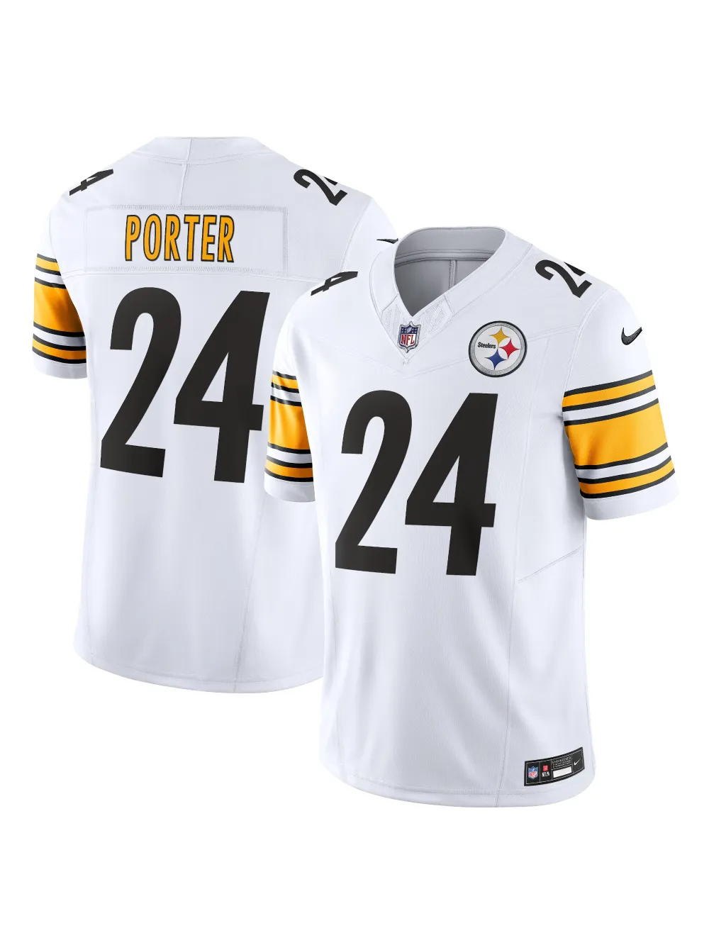 Men's Pittsburgh Steelers Joey Porter Jr. Nike White Vapor FUSE Limited Jersey