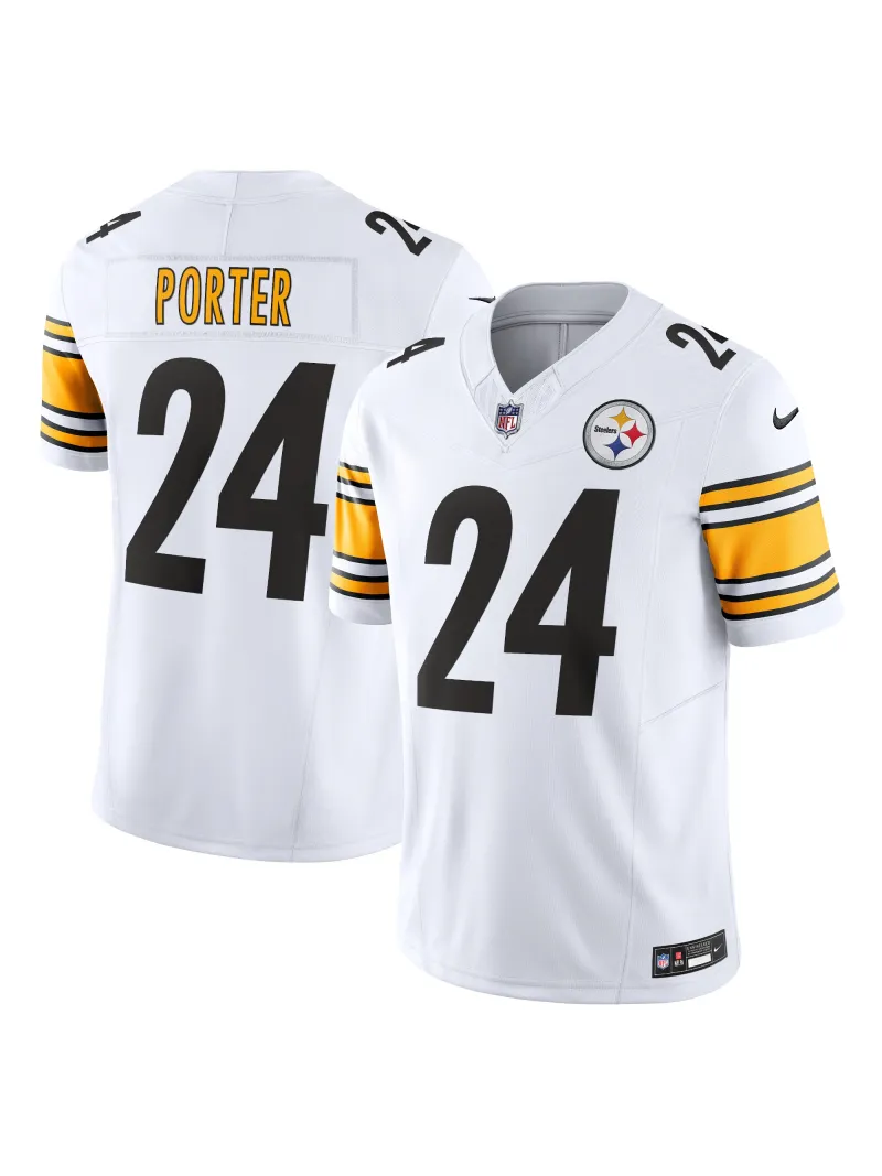 Men's Pittsburgh Steelers Joey Porter Jr. Nike White Vapor FUSE Limited Jersey