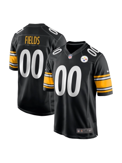 Men's Pittsburgh Steelers Justin Fields Nike Black Players Jersey 01