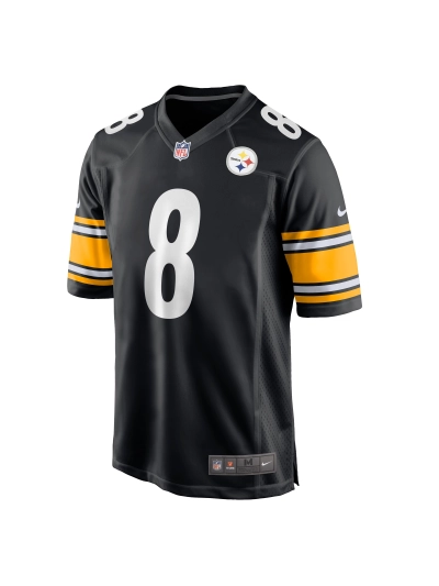 Men's Pittsburgh Steelers Kenny Pickett Nike Black Players Game Jersey 02