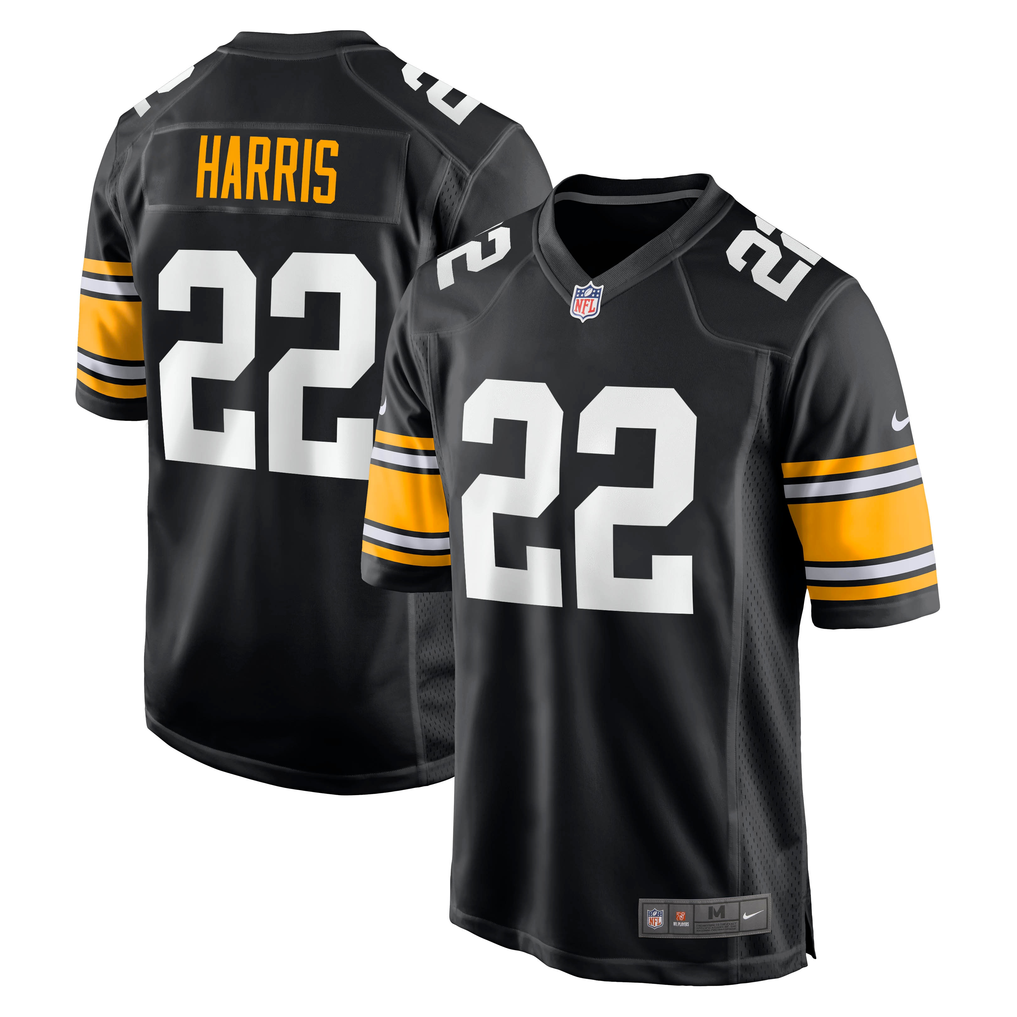 Men's Pittsburgh Steelers Najee Harris Nike Black Game Jersey
