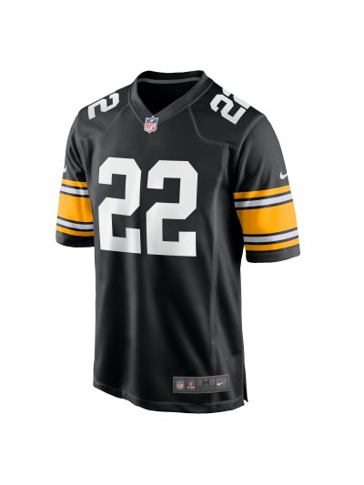Men's Pittsburgh Steelers Najee Harris Nike Black Players Game Jersey 02