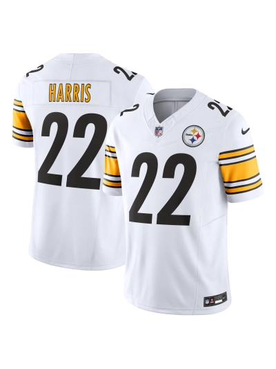 Men's Pittsburgh Steelers Najee Harris Nike White Game Jersey 01