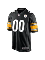 Men's Pittsburgh Steelers Nike Black Custom Game Jersey