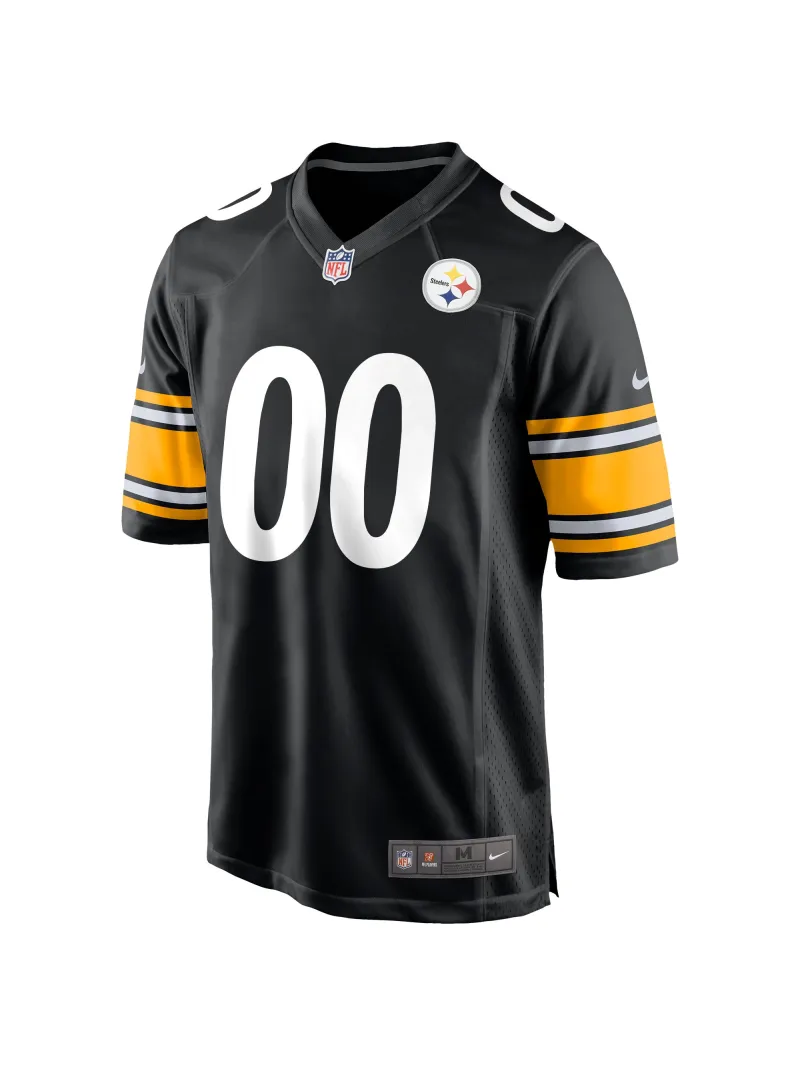 Men's Pittsburgh Steelers Nike Black Custom Game Jersey