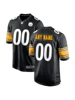 Men's Pittsburgh Steelers Nike Black Custom Game Jersey
