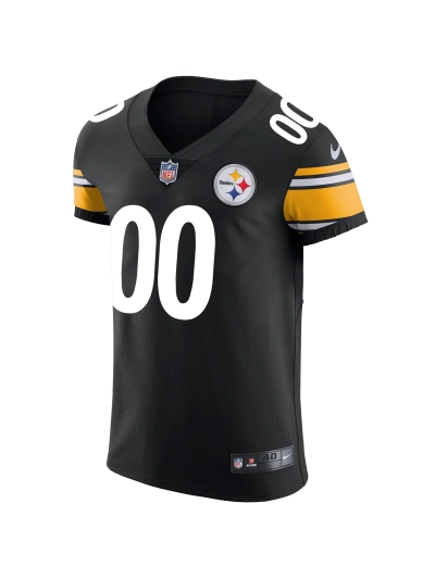 Men's Pittsburgh Steelers Nike Black Vapor Untouchable Custom Elite Jersey 02