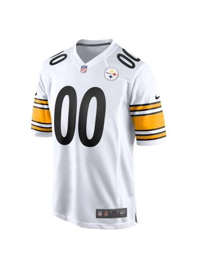 Men's Pittsburgh Steelers Nike White Game Custom Jersey 02