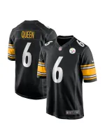 Men's Pittsburgh Steelers Patrick Queen Nike Black Player Jersey