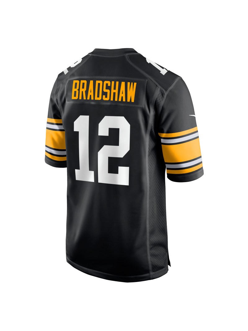 Men's Pittsburgh Steelers Terry Bradshaw Nike Black Retired Players Game Jersey