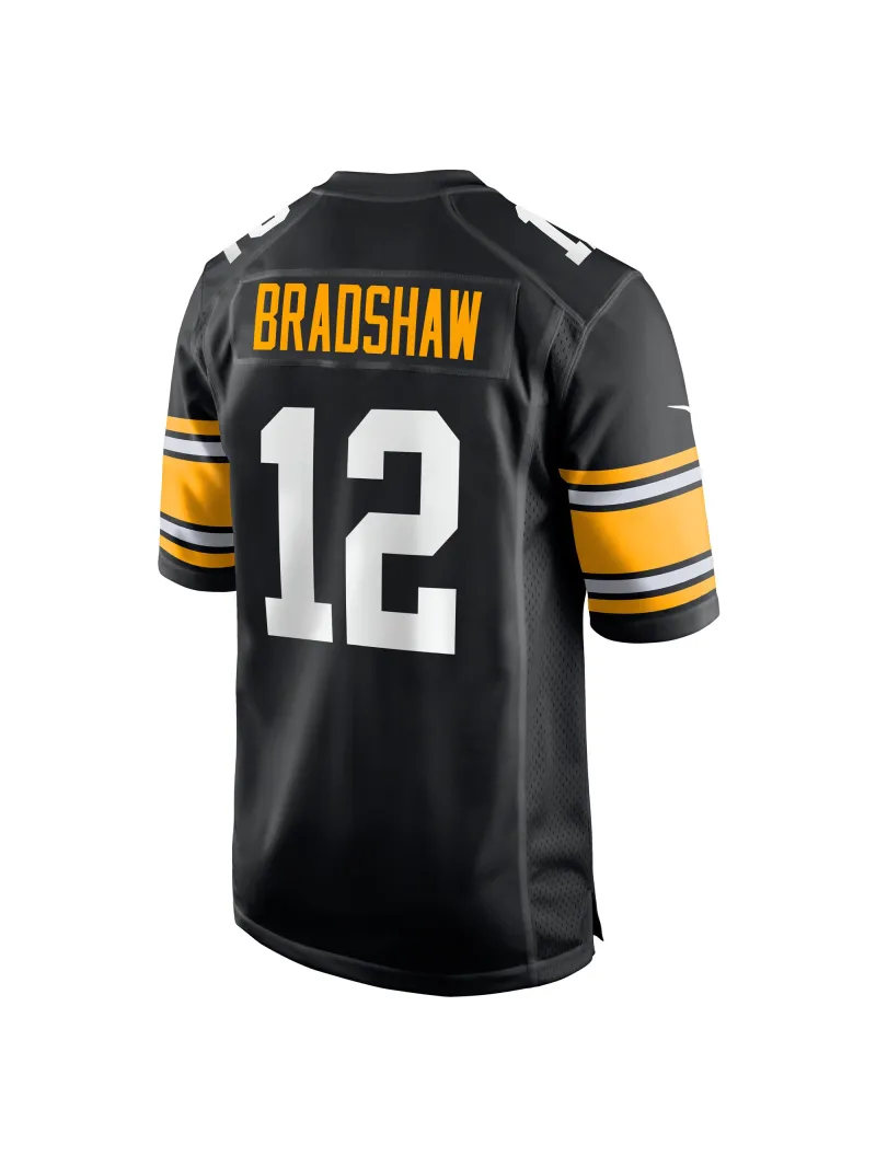 Men's Pittsburgh Steelers Terry Bradshaw Nike Black Retired Players Game Jersey