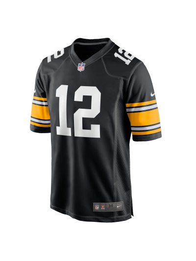 Men's Pittsburgh Steelers Terry Bradshaw Nike Black Retired Players Game Jersey 02