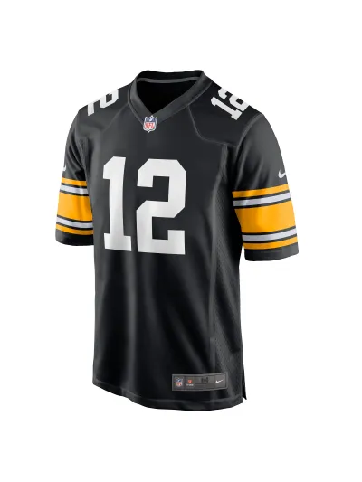Men's Pittsburgh Steelers Terry Bradshaw Nike Black Retired Players Game Jersey 02