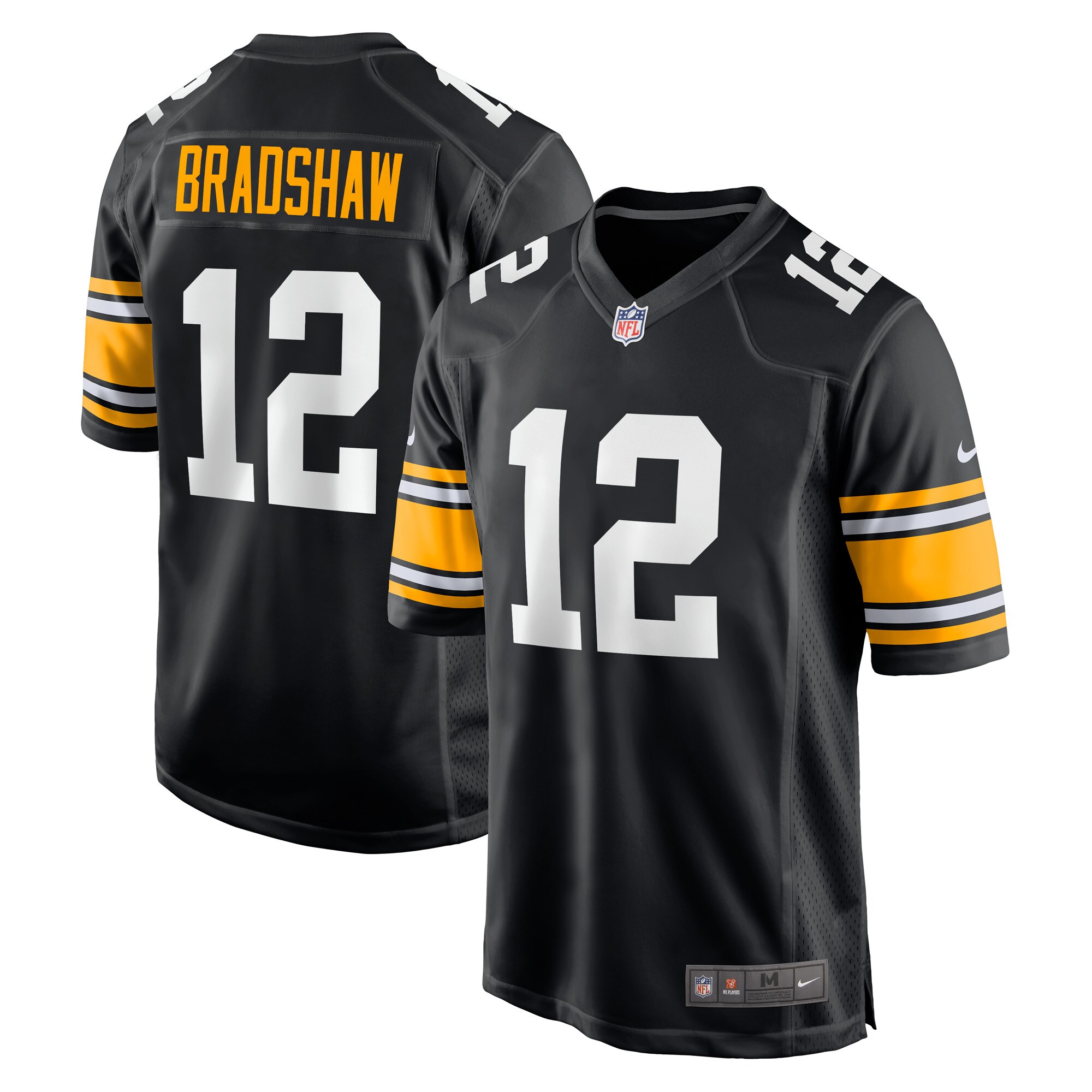 Men's Pittsburgh Steelers Terry Bradshaw Nike Black Retired Players Game Jersey