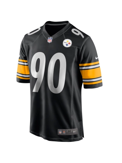 Men's Pittsburgh Steelers TJ Watt Nike Black Game Jersey 02