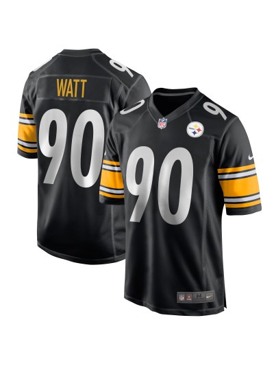 Men's Pittsburgh Steelers TJ Watt Nike Black Game Jersey 01