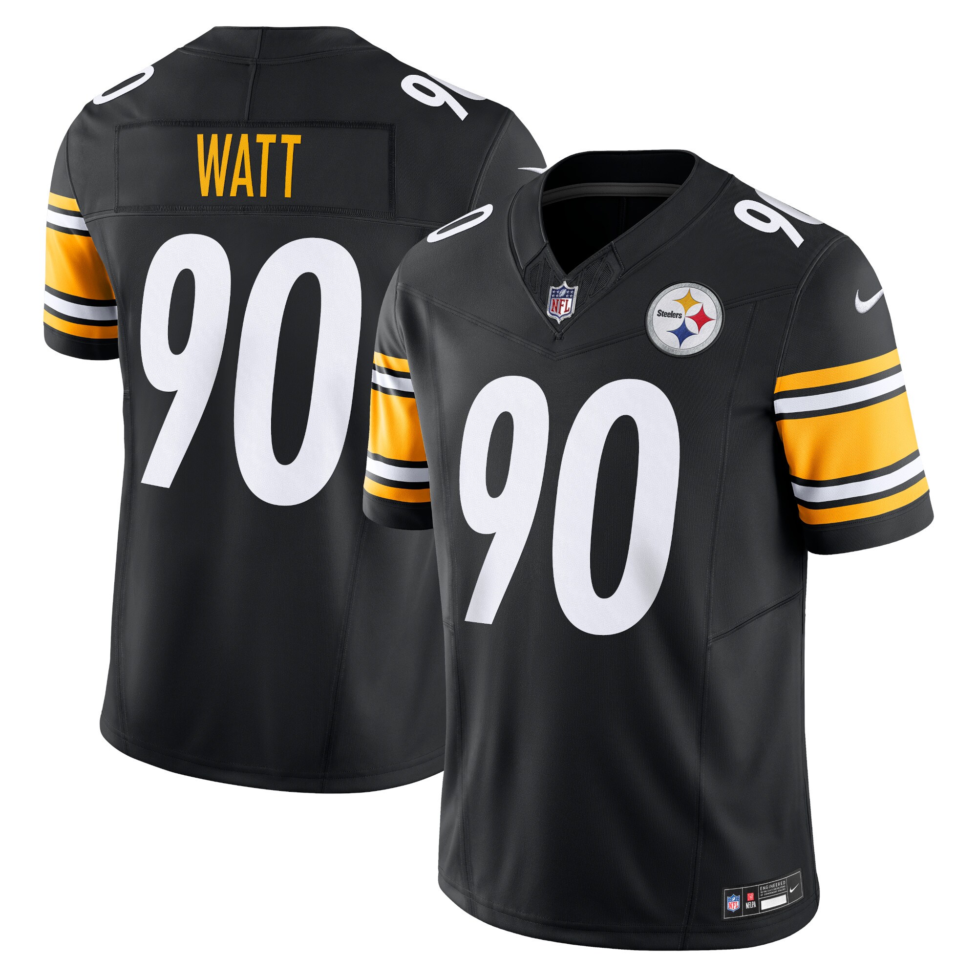 Men's Pittsburgh Steelers TJ Watt Nike Black Vapor FUSE Limited Jersey